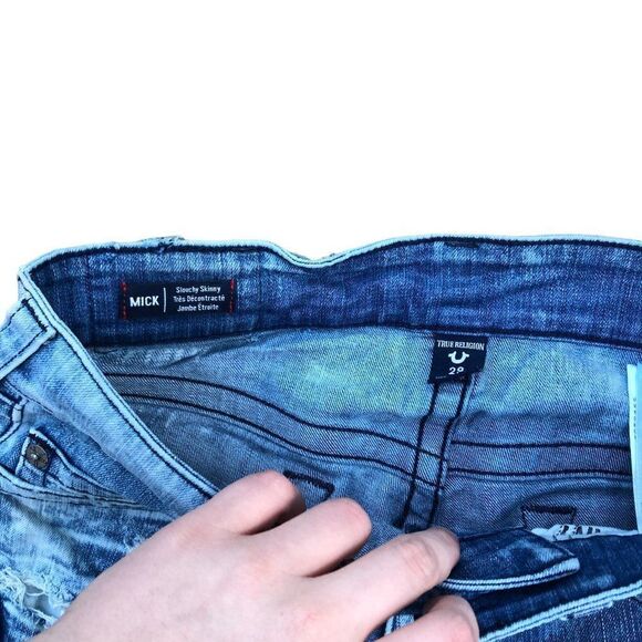 TRUE Religion Jeans Size 29 MICK Blue - Picture 9 of 10
